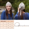 Ladies St. Birgita Cap from 100% Linen of Natural Colour