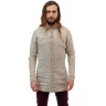 Men's Full-Sleeved Armour Jacket with Hand-Made Fabric Buttons