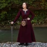 “Ingrid the Shieldmaiden” Viking Woolen Dress with Diamond Twill Decorative Borders