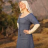 "The Peasant Daughter" Late Medieval Kirtle, 100% Linen, Short Sleeves, 14th-15th Century Dress