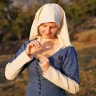 "The Peasant Daughter" Late Medieval Kirtle, 100% Linen, Short Sleeves, 14th-15th Century Dress