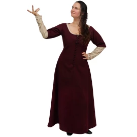 "The Peasant Daughter" Late Medieval Kirtle, 100% Wool, Short Sleeves, 14th-15th Century Dress