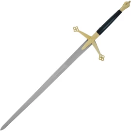 Scottish Claymore Steel Sword with Brass Hilt and Pommel, Class D