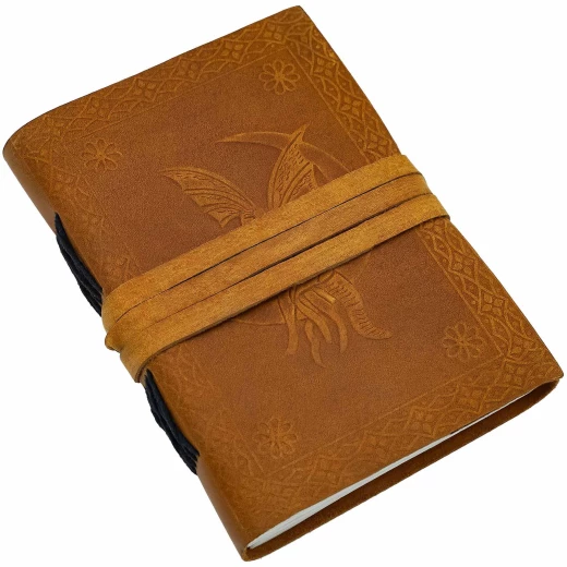 Fairy Handmade Leather Journal with String