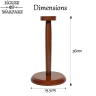 Luxury Wooden Helmet Stand 36cm