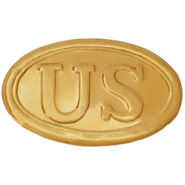 US Union Army Officer's Oval Belt Buckle Made of Brass, US Civil War