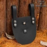 Belt Ring Frog Hanger for Axe Made of Solid Black Leather