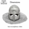 Wikinger Brillenhelm mit Brünne aus 1,6 mm, gehämmertes Finish