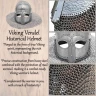 Wikinger Brillenhelm mit Brünne aus 1,6 mm, gehämmertes Finish