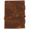 Traditional Handmade Leather Notebook with Strap Closure