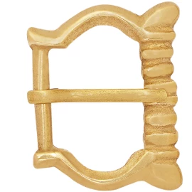 Medieval Horned Brass Buckle for 15mm Straps