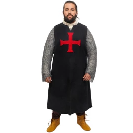 Black Medieval Crusader Tabard / Surcoat