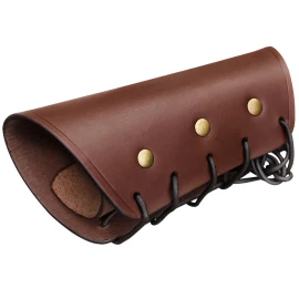 Leather Bracer Forearm Guard Laced on the Inner Side, Length 16,5cm (1pc)