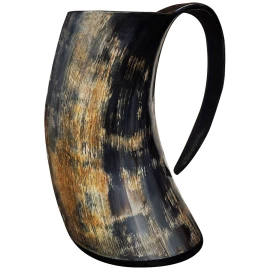 Medieval Horn Tumbler 600ml with Rustic Polished Finish