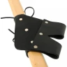 Sword Belt Holder for Right-Handed Swords With Lace-Up Sleeve for Scabbard in Oblique Position