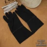 Finger Gloves Made of Strong Soft Suede Black Leather