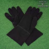 Finger Gloves Made of Strong Soft Suede Black Leather