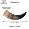 Viking Drinking Horn 350-400ml with Decorative Engraving of Knot Pattern