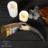 Natural Drinking Horn 350ml With Partially Hand Engraved Spiral