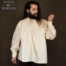 Medieval Pirate Shirt with Lace-up Neck and Buttoned Cuffs