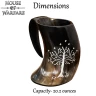 600ml Horn Tankard with Engraving of The Emblem of The Kingdom of Gondor (Lord of the Rings)