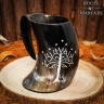 600ml Horn Tankard with Engraving of The Emblem of The Kingdom of Gondor (Lord of the Rings)