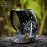 600ml Horn Tankard with Engraving of The Emblem of The Kingdom of Gondor (Lord of the Rings)