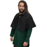 Medieval Black Woolen Pelerine