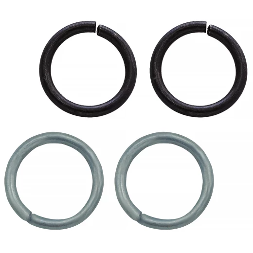 1kg Mild Steel Butted Loose Rings for Mail Armour, Ø 10mm, Blackened or Zinc-Coated