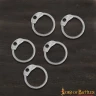 Loose Round Rings with Dome Rivets, ID 9mm gauge 18 Mild Steel, Natural