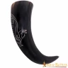 Drinking Horn 400ml with Engraved Viking Raven