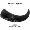 Drinking Horn 400ml with Engraved Viking Raven