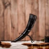 Drinking Horn 400ml with Engraved Viking Raven