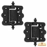 Rustic Self-Closing Spring Door Hinges for Furniture Doors 10x8cm, Oil-blackened (Set of 2)