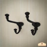 Cast Iron Wall Mounted Coat Hooks 9x4cm (Set of 2)