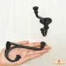 Cast Iron Wall Mounted Coat Hooks 9x4cm (Set of 2)