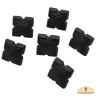 Wrought Iron Nails with Forged-Relief-Heads 30x30mm (Set of 6)