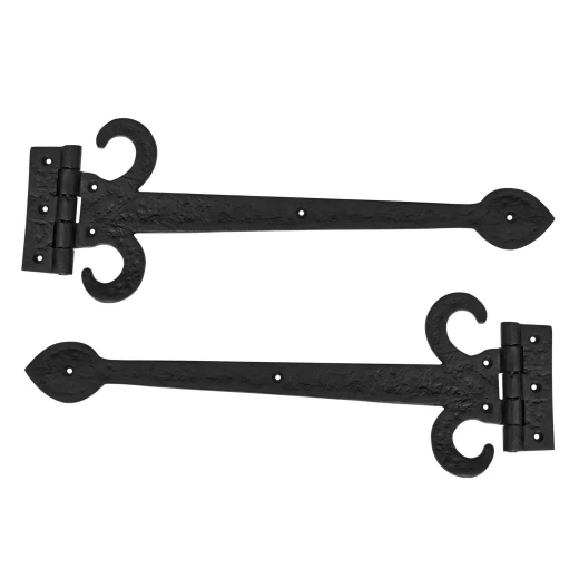 Rustic Wrought Strap Iron Hinges for Doors and Gates 43x15cm (Set of 2)