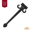 Rustic Wrought Strap Iron Hinges for Doors and Gates 43x15cm (Set of 2)