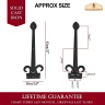 Rustic Wrought Strap Iron Hinges for Doors and Gates 43x15cm (Set of 2)