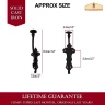 Baroque Cast Iron Wall Mounted Coat Hooks Heavy Duty (Set of 2)