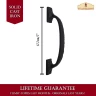 Rustic Wrought Iron Sliding Gate Door Handle, Round Shape