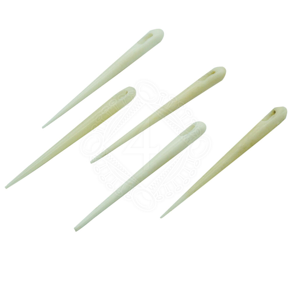 45mm bone needles, sewing needles made of bone, set of 5 | Outfit4events