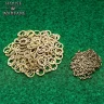 Chainmail Messing Flachringe mit runden Nieten Ø8mm 1.15mm