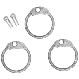 Loose Round Rings with Dome Rivets, ID 9mm gauge 18 Mild Steel