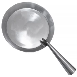 Frying pan with folding handle for the outdoors