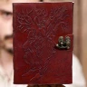 Leather-bound Journal with Embossed Tree of Wisdom