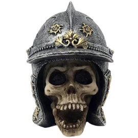 Skull with Burgeonet Helmet 10cm, set of 4