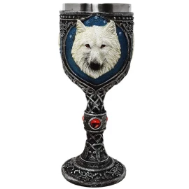 Chalice with arctic wolf