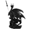 Black Dragon with Crystal and Sword-Letter Opener 20cm Decorative Polyresin Figurine